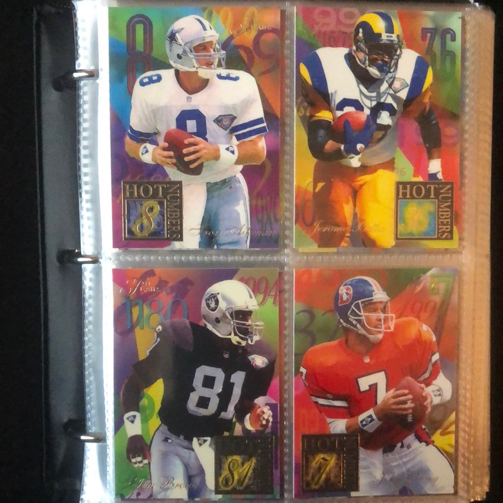 1994 Fleer Flair Hot Numbers complete set football cards 🔥